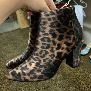 Velvet Leopard Booties